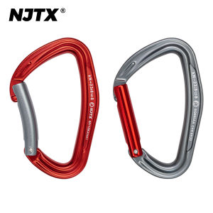 NJTX Quiet Adventure Aluminum Alloy D-Type Quick Hang Lock Outdoor Rock Climbing Mountaineering Speed Descending Cave Exploring