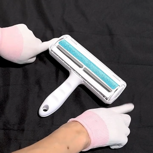 Pet Hair Remover Roller Reusable Dog Cat Fur Cleaning Removing Brush From Carpets Clothing Cleaning Lint with Updated Comfortable Handle 2-Way Hair Remove Roller