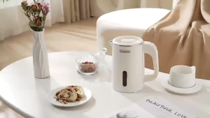 Mini electric kettle 600w 1L household small portable travel automatic power-off double layer anti-scald split open lid