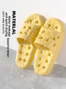 MONLEYTA | Bathroom Slippers Womens Hollow Thick Bottom Anti-Slip Quick Dry Bath Special Use New 2025 Model Durable EVA Material