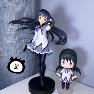 Bandai | 18CM Puella Magi Madoka Magica Aniem Figure Akemi Homura Magic Girls PVC Anime Action Figures Model Anime Cartoon Model Toy Gift