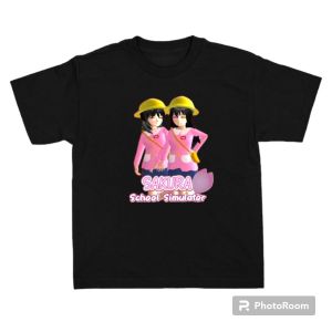 kaos anak cewek perempuan usia 2 tahun sampai 10 tahun motif sakura scholl simulator