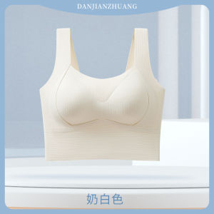 Catman Miiow สปอร์ตบรา สําหรับวัยรุ่นหญิงวิ่ง Shock Absorption เสื้อกั๊ก One- Piece Development Period Seamless Push-up Bra