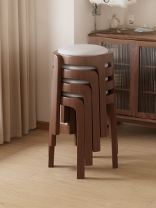 ZHUSHANXIA | Wooden Rotatable Minimalist Stool