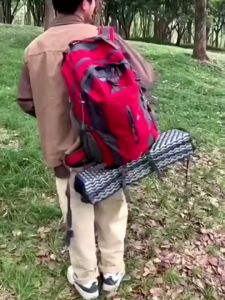 เสื่อโฟมนอน น้ําหนักเบา แบบพกพา พับได้ สําหรับตั้งแคมป์กลางแจ้ง อุปกรณ์นอนป่า