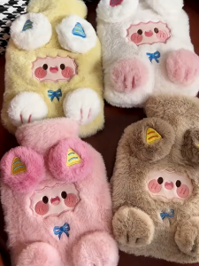 กระเป๋าน้ำร้อน ลายการ์ตูนน่ารัก 800ML ขนนุ่มมาก ช่วยลดอาการปวดประจำเดือน ถุงประคบร้อน ของขวัญ