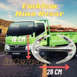 Emblem Hino Mobil Hino Ranger Logo Depan Hino Besar Chrome