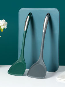Silicone Long Handle Cooking Utensils Set Non-Stick Pot Spatula Food Grade Heat Resistant Wok Spatula Home Use Soup Strainer