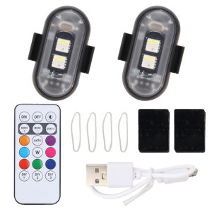 KEVANLY | 2 IN 1 Motorcycle LED Strobe Light Wireless Remote Control Aircraft Airplane Strobe Warning Lights for Car Bike Drone Motor