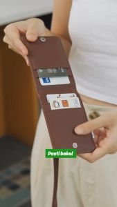Flashee ID Card Harper - Name Tag Mika Kulit 2 Sisi Premium Lanyard