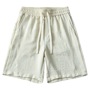 OUMULONG | Summer Breathable Light Ramie Like Lyocell Bermuda Shorts
