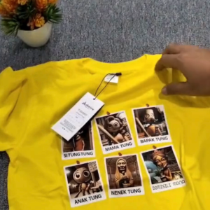 Baju kaos anak anomali tung tung sahur keluarga tung tung free cetak nama