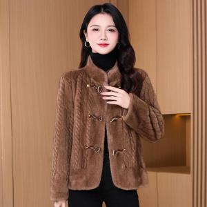 MAIMEI | Haening Fur Young Style Womens Autumn Winter Fashionable Outerwear Coat Integrated Leather And Fur Short Korean Version