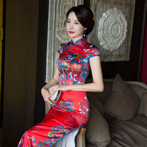 Elegant Long Young Womens Style 2025 New Version National Trend Slimming High End Fashion Show Qing Dynasty Costume Spring Summer