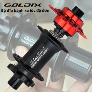 Moay-ơ Bánh Xe Đơn Tốc Độ GOLDIX Hợp Kim Nhôm Gia Công CNC 32 Lỗ 36T Trục Xuyên BMX Xe Đạp Bánh Sau 142x12/135x10mm