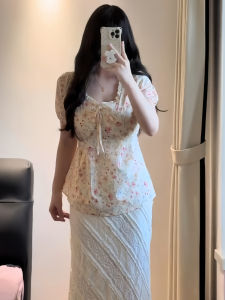 Áo Sơ Mi Cổ Chữ V Họa Tiết Hoa Cỡ Lớn Dành Cho Nữ Mùa Hè Áo Thun Ôm Vừa Vặn Có Dây Thắt Lưng Chất Liệu Polyester