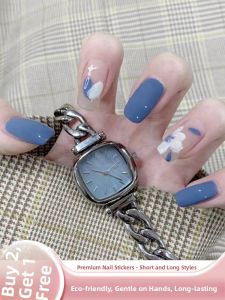 MONLEYTA | Handmade Nail Art Stickers Short And Medium Length New Autumn Winter Collection Premium Feel Nail Tips Manicure Accessories