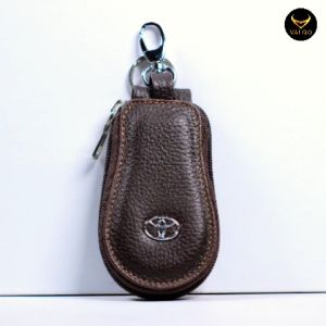 VALQO Gantungan kunci RIVO Kulit Sapi Hitam Dompet STNK Remot Mobil Motor Honda Toyota Daihatu Mitsubishi Suzuki Boss