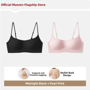 MiiOW | Low-Profile Invisible Seamless Gather Small Chest Square Collar Thin Summer Bra