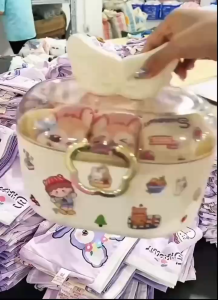 กกน.เด็กผู้หญิง กางเกงในเด็กผู้หญิง เซต4ตัว สีสันสดใส ลายน่ารัก ผ้าCOTTON ร้านไทย จัดส่งไว