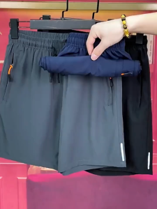 3-Pcs Mens Shorts with Zipper Beach Shorts Comfortable Drifit Shorts for Men mesh quality high
