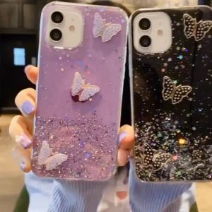 SAMSUNG A54 5G SOFT CASE GLITER FREE TALI RING STANDING HP POPSOCKET MOTIF KUPU KUPU SILIKON CASING HANDPHONE
