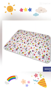 Socone Infant Waterproof Changing Diaper Mat Ecological PVC Washable Reusable Nappy Mat Pack