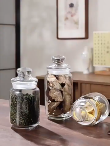 Glass Sealed Cans Food Storage Jar Spice Bottle Storage Transparent Jar Bottle Storage