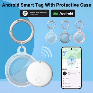 Bluetooth Tracker with Case for Android Device Smart Tag Locator Tracking Device Works with Googles Find My (Android only) Waterproof Tracking Tags with Sound for Keys Wallet Backpack Pets Bag