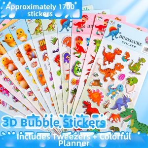 3D Cute Cartoon Dinosaur Stickers