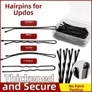 Black Straight Hairpins For Hairstylist Fringe Control