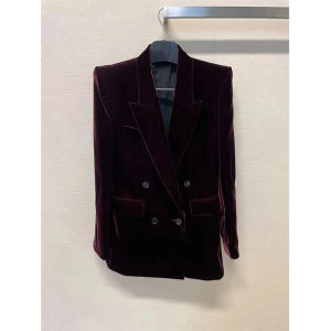Áo Blazer Nhung Phong Cách Hàn Quốc Mới 2024 Xuân Thu Thiết Kế Sang Trọng Elegance