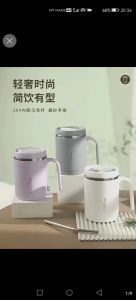 Ready stock mug with lid coffee cup 304 stainless steel water cup household women and men insulation tea office high-end exquisite