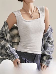 MiiOW | เสื้อกั๊กสายเดี่ยวแบบสวมหัวสำหรับผู้หญิง ใส่ได้ทั้งฤดูใบไม้ผลิและฤดูร้อน พร้อมแผ่นเสริมหน้าอก ป้องกันแสง ทรงสลิมฟิต ปกปิดหน้าอกได้หลากหลาย