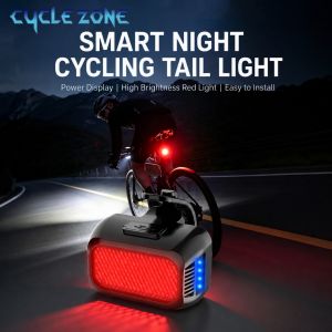 Bike Tail Light TYPE-C Rechargeable Bicycle Rear Lamp High Visibility Night Riding Safety Warning Taillights Cycling Accessories