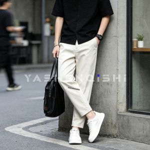 YASHENQISHI | Slim Fit Straight Cut Small Size Mens Multi-purpose Lightweight Pants