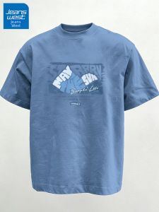 Jeanswest | American Casual Cotton Summer New Style Mens Teen Boy Tee Loose Large Size
