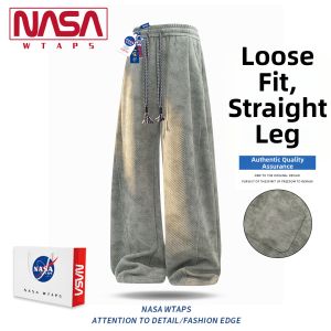 NASA WTAPS | Polo Shirt and Trousers Set Plaid Turn-down Collar Faux Layer Summer Trendy Versatile