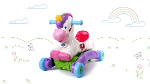 VTech Rock & Ride Unicorn Prance (Original Gift Box) Gallop Pony White Horse Rocker AppleBear