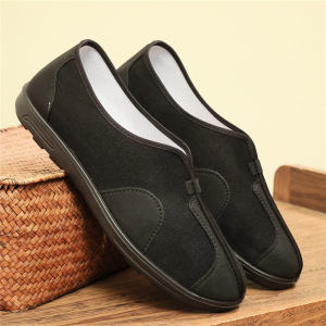 Giày Vải Bắc Kinh Dành Cho Nam Giày Lười Thoáng Khí Giày Thường Ngày Giày Đế Bằng Mũi Tròn Mùa Xuân Thu