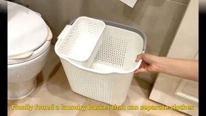 Dirty clothes basket: a storage basket for dirty clothes a household laundry basket a laundry basket for changing clothes in the bathroom