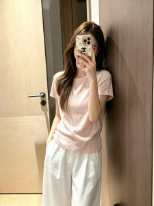 YUANYA | PINK Short Sleeve Knit TEE