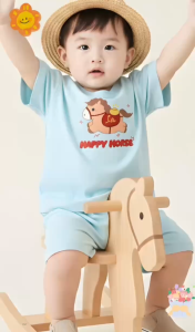 Đồ bộ cho bé Babiboo bộ đồ cotton 4 chiều mềm mịn thoáng mát co dãn 4 chiều BTK90