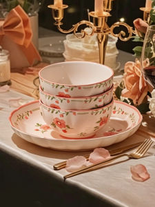 mornenjoy | Creamy Styled Handpainted Underglaze Ceramic Bowl