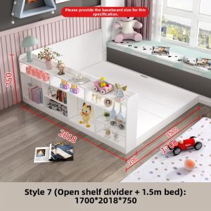 QIANGXIANG | Modern Simple Bed with Shelf and Cabinet