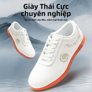 WUYINXIANG | Giày Thái Cực Đạo Chuyên Nghiệp Cho Phụ Nữ Da và Đế Cao Su Để Luyện Tập Võ Thuật