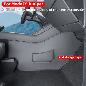 For Tesla Model Y Juniper there are protective pads on both sides of the center console and anti kick pads inside the car. 2 ps