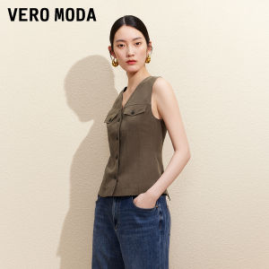 Vero Moda | Lycell Linen Blend V-Neck Sleeveless Women Vest