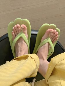 Soft Bottom Beach Sandals Womens Summer Student Bathing Anti-slip Cute Slip-On Thong Slippers Korean Style Flat Heel PVC