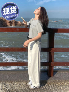 High Waist Wide Leg Denim Jeans Womens Loose Fit Straight Cut Floor Length Pants Spring Autumn New Style Small Size